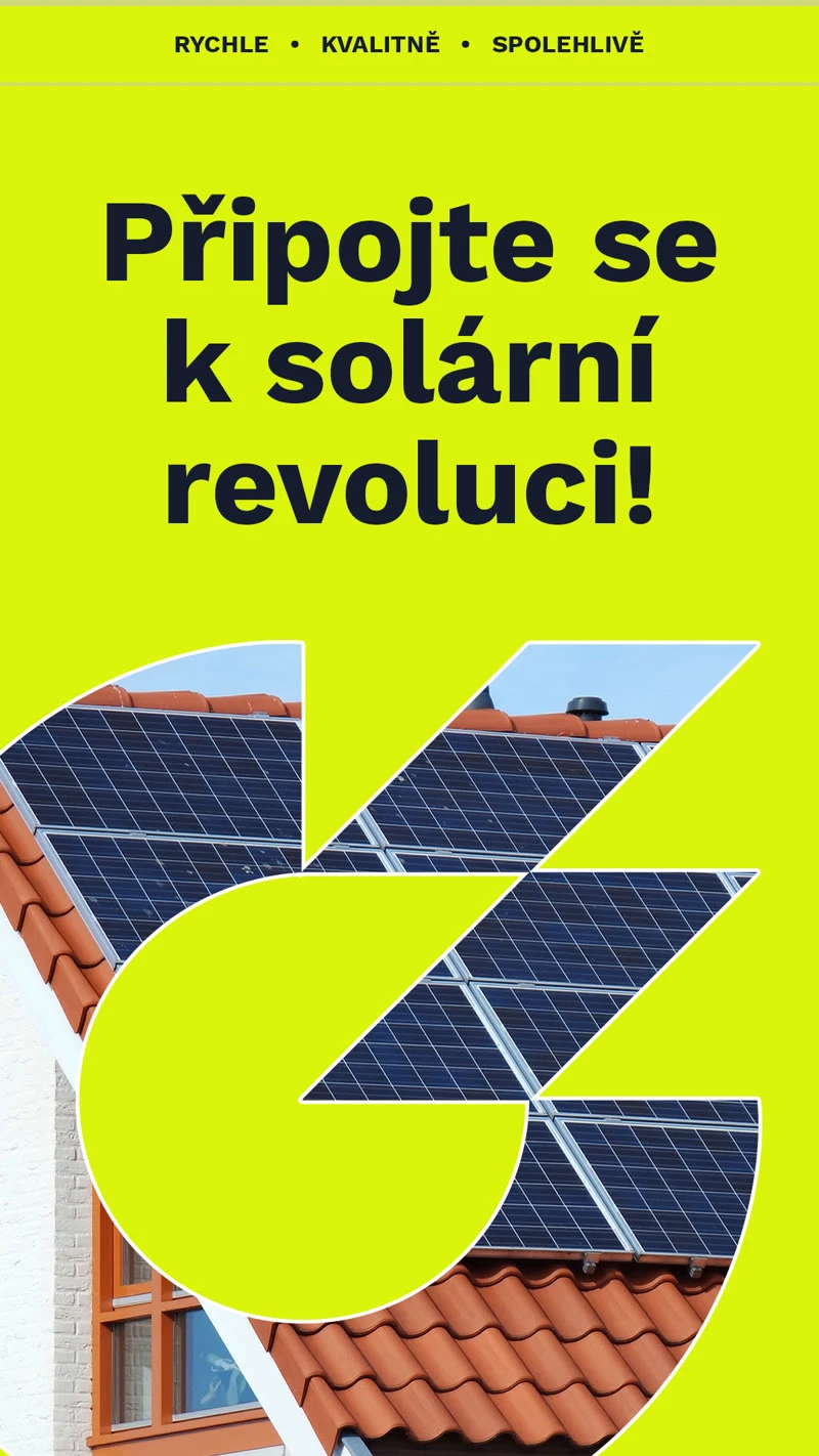 Instagram story where the TRS Green logomark frames a photo of rooftop solar panels